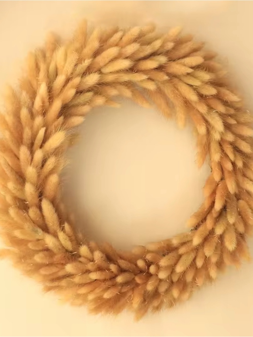 Golden Dried Wheat Wreath